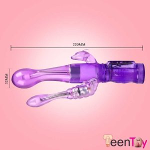 PRETTY LOVE Rotating Vibrating Rabbit With Anal Stimulator RV-050