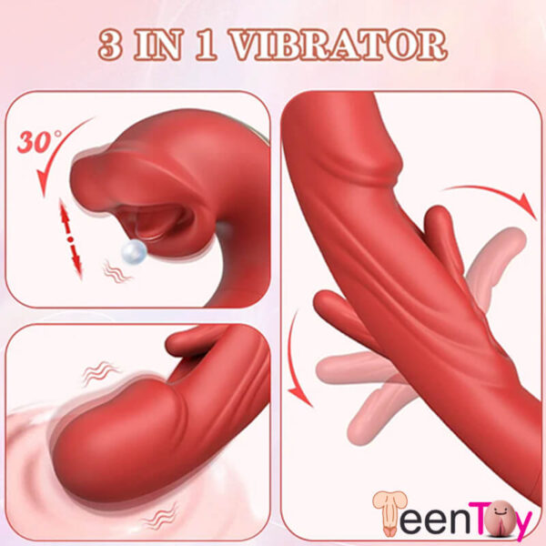 Teentoy 7 Flapping & Vibrating & Licking G Spot Vibrator