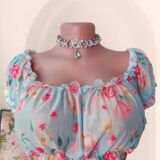 Floral Off-Shoulder Babydoll Lingerie Set SL-026