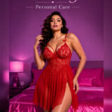 Softwrap Sheer Lace Babydoll Dress