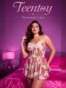Sexy Floral Print Babydoll Nightdress