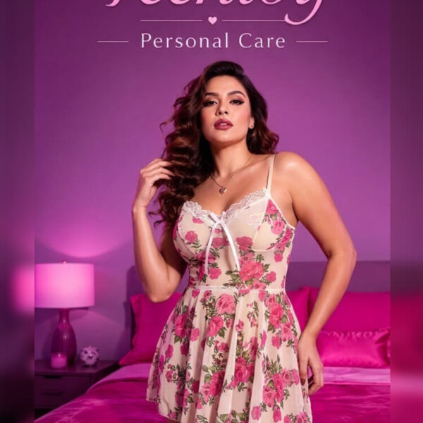 Sexy Floral Print Babydoll Nightdress
