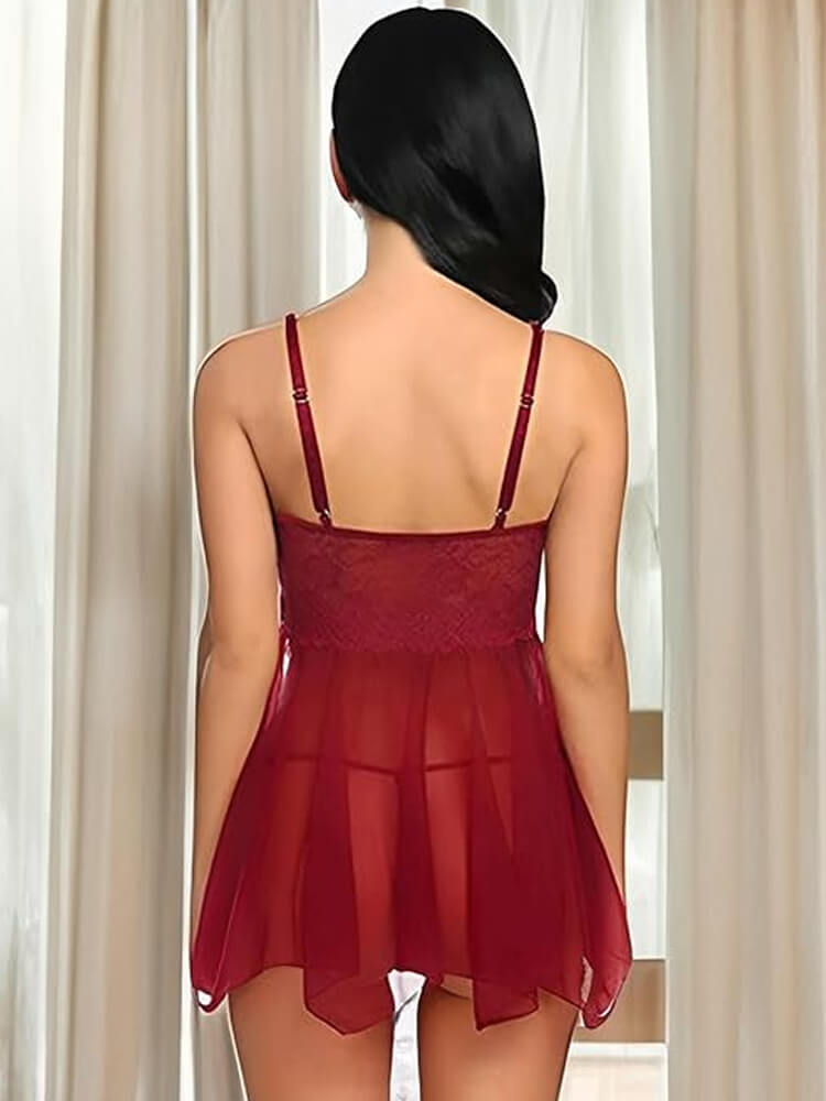 Mesh Chemise Lace Babydoll Sexy Sheer Sleepwear Mesh Chemise Lace Babydoll Sexy Sheer Sleepwear