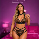 Leopard Print Sexy Strappy Design & O-Ring Babydoll